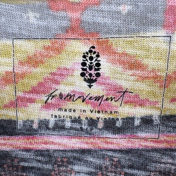 Free People Movement Chilly Nights Printed Long-Sleeve Aztec Chevron Colorful - Picture 12 of 13